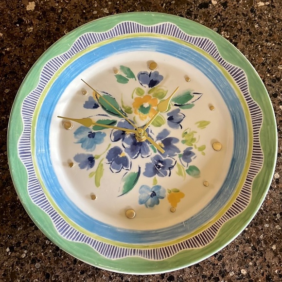 Plate Clock Beautiful Custom Made 11” Battery Operated - Picture 2 of 5